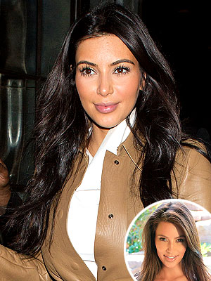 People News on Kim Kardashian Dark Hair     Style News   Stylewatch   People Com