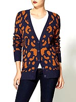 Animal-print cardigan