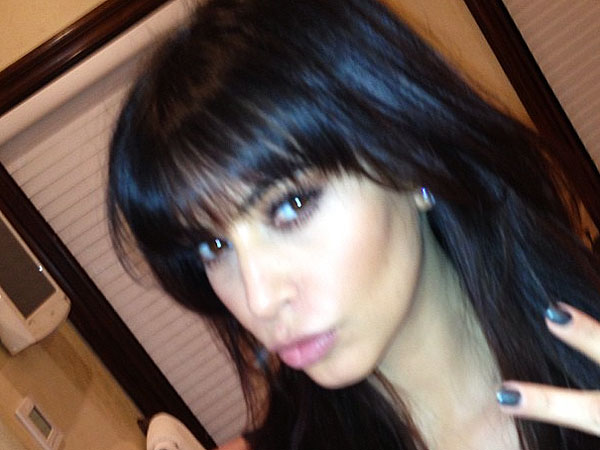 Kim Kardashian bangs