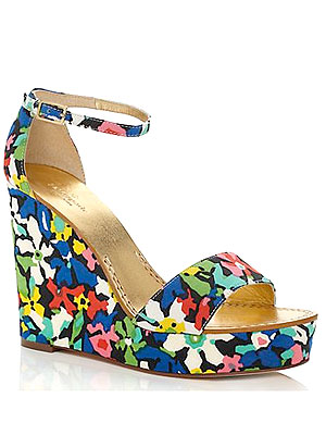 Kate Spade floral wedges