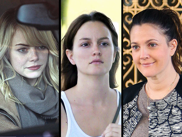 Emma Stone, Leighton MEester without makeup