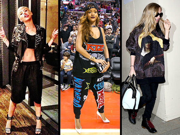 Miley Cyrus menswear, Rihanna menswear