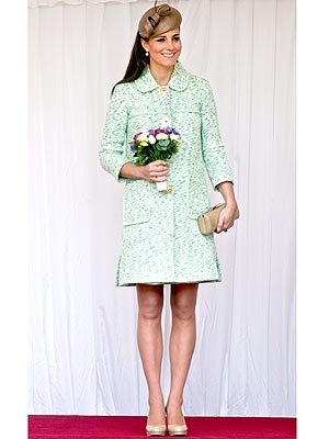 Kate Middleton pregnant, green coat