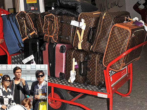 Kardashian Louis Vuitton luggae