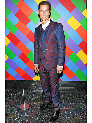 Matthew McConaughey plaid suit