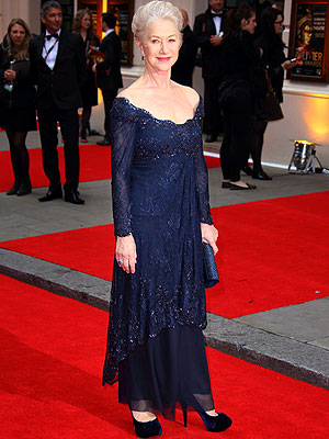 Helen Mirren Navy Dress