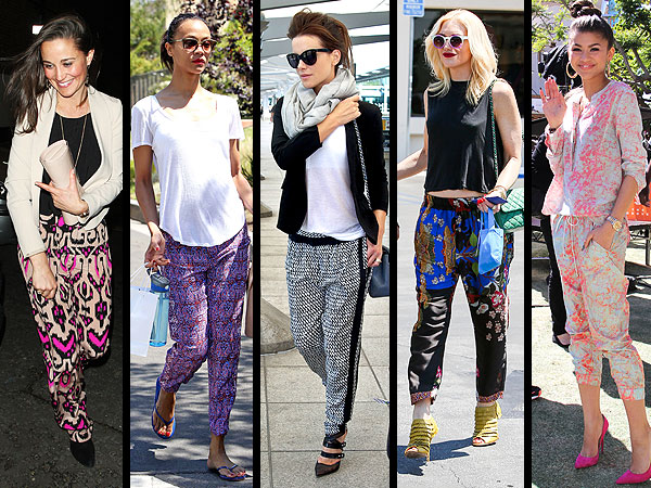 Celebs in Printed Pants