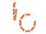 Coral hoop earrings