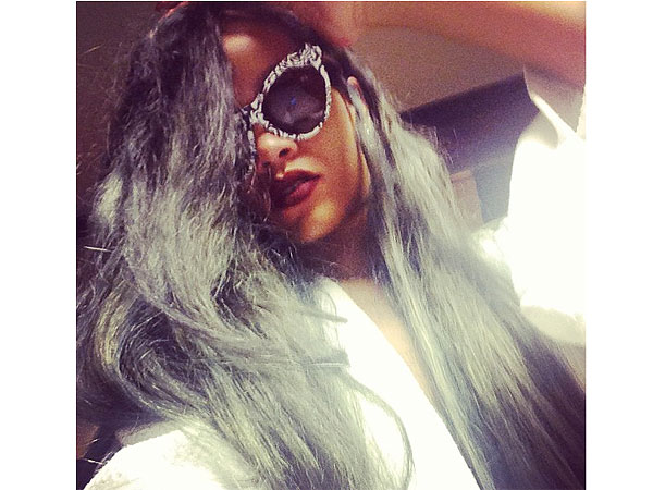 Rihanna gray hair
