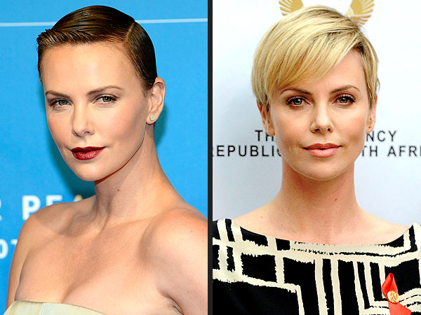 Charlize Theron shaved head