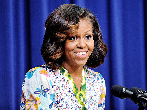 Michelle Obama highlights, hairstyles