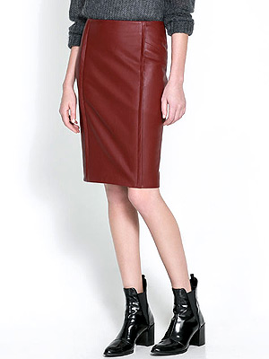 Zara leather pencil skirt