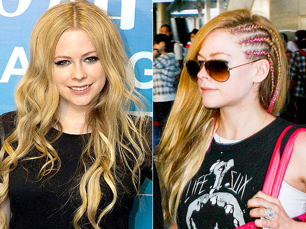 Avril Lavigne cornrows