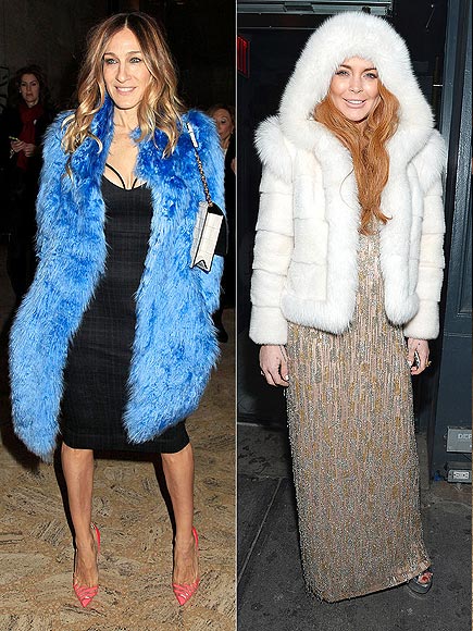 FORMAL FUR photo | Lindsay Lohan, Sarah Jessica Parker