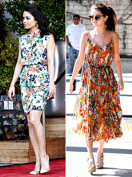 FLORAL DRESSES photo | Selena Gomez, Vanessa Hudgens