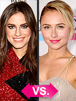 Beauty Debate: Nude Gloss vs. Hot Pink Lips | Allison Williams, Hayden Panettiere