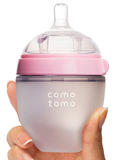 Comotomo Silicone Baby Bottle Pink
