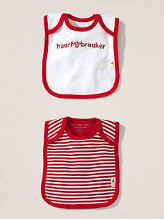 Burt's Bees Valentine's Day Bib Set