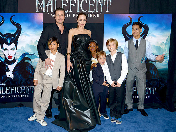 Angelina Jolie Brad Pitt Maleficent Premiere Family Photo