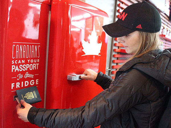 Canadian Olympics Beer Fridge