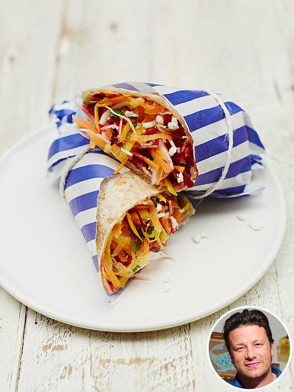Calling All Kids to the Kitchen: Make Jamie Oliver's Rainbow Salad Wrap