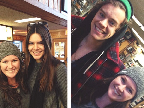 Harry Styles & Kendall Jenner Spotted Together at Ski Shop, Pose with Fan