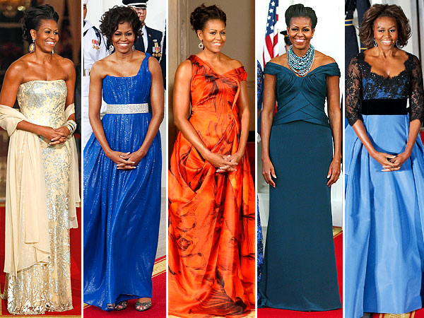 Michelle Obama Carolina Herrera State Dinner