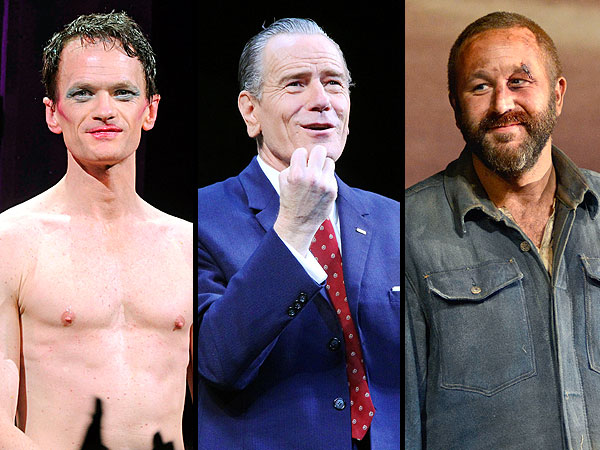 Hugh Jackman Will Have Great Company at the Tonys| Tony Awards, Bradley Cooper, Bryan Cranston, Carole King, Clint Eastwood, Hugh Jackman, Liev Schreiber, Matt Bomer, Chris O'Dowd, Neil Patrick Harris, Tony Shalhoub