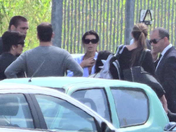 Kim Kardashian, Kanye West and Guests Arrive in Florence Ahead of Wedding| North West, Kanye West, Khloe Kardashian, Kim Kardashian, Kourtney Kardashian, Kris Jenner