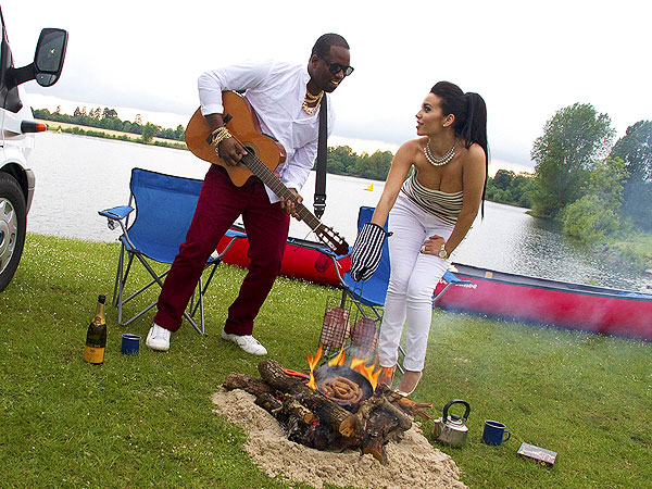 Kim Kardashian and Kanye West Go Camping in Spoof Honeymoon Photos| Wedding, Kanye West, Kim Kardashian