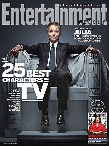See Julia Louis-Dreyfus & Kevin Spacey Swap Their TV Roles!| Emmy Awards, Entertainment Weekly, House of Cards, Veep, Julia Louis-Dreyfus, Kevin Spacey