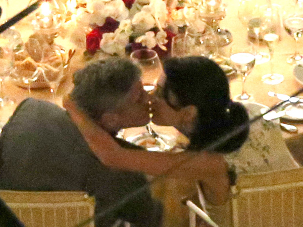 George Clooney and Amal Alamuddin Share Romantic Dinner in Italy (PHOTOS)| Couples, Engagements, Caught in the Act, Amal Alamuddin, George Clooney