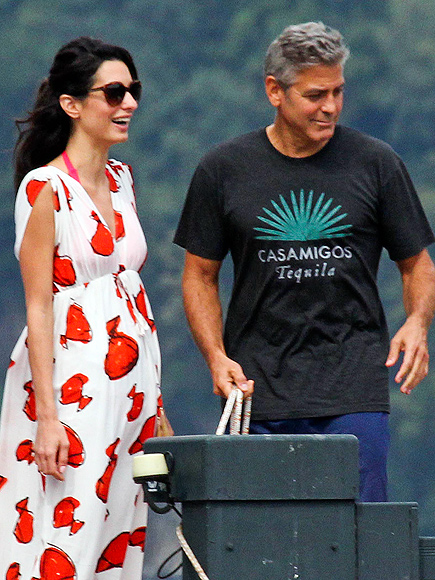 George Clooney and Amal Alamuddin Share Romantic Dinner in Italy (PHOTOS)| Couples, Engagements, Caught in the Act, Amal Alamuddin, George Clooney