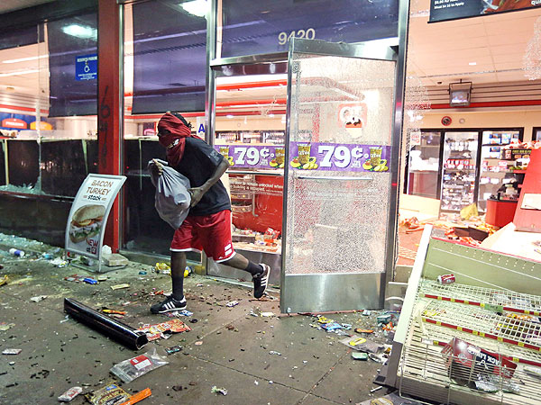 Vandalism and Looting Erupts Following Vigil for Missouri Teen Shot by Police| Crime & Courts, Murder, True Crime