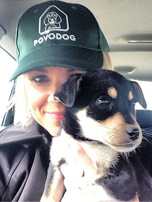 Ali Fedotowsky Rescues Stray in Sochi: Photo