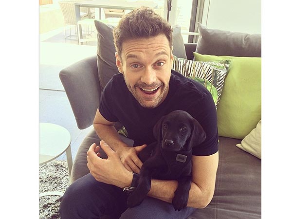 Ryan Seacrest's New Puppy Comes Home: Photo