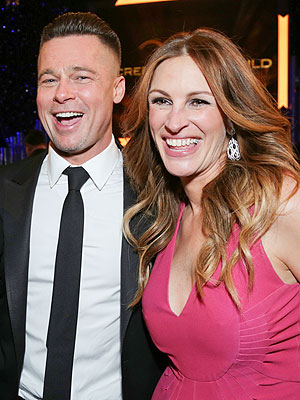 And the Award for Biggest Partygoers Goes to ... | Brad Pitt, Julia Roberts