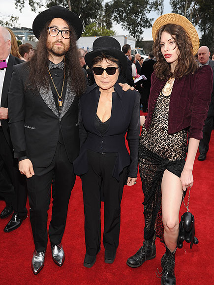From Pharrell's Mountie to Madonna's Fedora: All the Best Hats from the 2014 Grammys| Grammy Awards 2014, Gavin DeGraw, LL Cool J, Madonna, Pharrell Williams, Sean Lennon, Willie Nelson, Yoko Ono