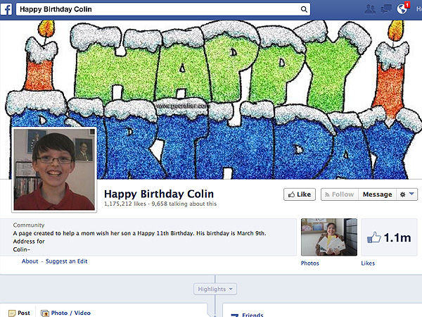 Mom's Facebook Campaign for Lonely Son Nets Boy a Million New Friends| facebook.com, Real People Stories