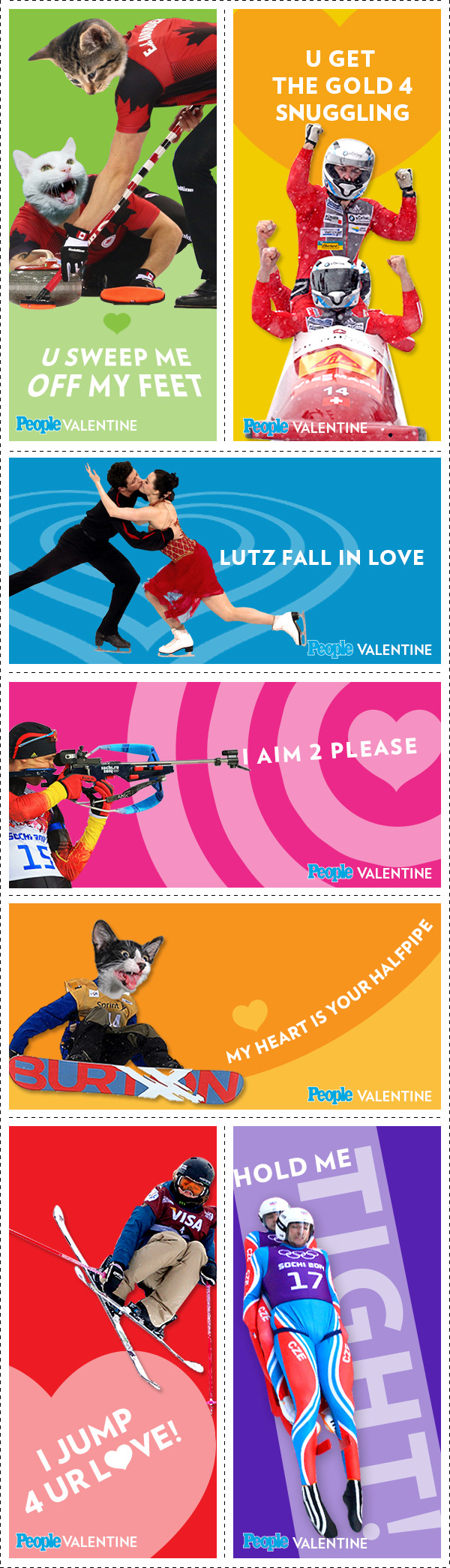 Go for the Gold with These Winter Olympics-Themed Valentines| Winter Olympics 2014, Valentine's Day, Olympics