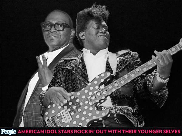 American Idol Stars Rockin' Out with Their Younger Selves| American Idol, American Idol, Carrie Underwood, Clay Aiken, Jennifer Hudson, Jordin Sparks, Kelly Clarkson, Paula Abdul, Simon Cowell, Steven Tyler, Authors Class