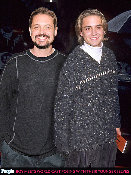 See the Cast of Boy Meets World Posing with Their Younger Selves| Girl Meets World, Boy Meets World, TV News, Ben Savage, Danielle Fishel, Actor Class