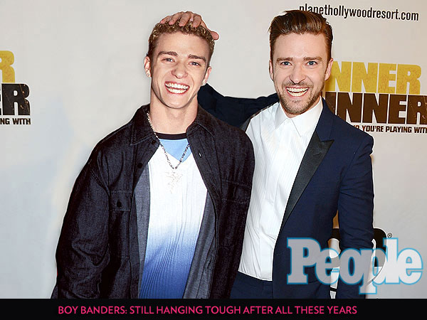 Backstreet Boys' Millennium Turns 15: See Nick Carter and Other Boy Band Hunks Posing with Their Younger Selves| Bobby Brown, Donnie Wahlberg, Joe Jonas, Justin Timberlake, Nick Carter, Nick Lachey, Ricky Martin, Zac Hanson, Music Group Class
