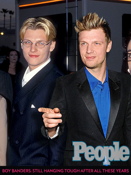 Backstreet Boys' Millennium Turns 15: See Nick Carter and Other Boy Band Hunks Posing with Their Younger Selves| Bobby Brown, Donnie Wahlberg, Joe Jonas, Justin Timberlake, Nick Carter, Nick Lachey, Ricky Martin, Zac Hanson, Musician Class, Media Product Types