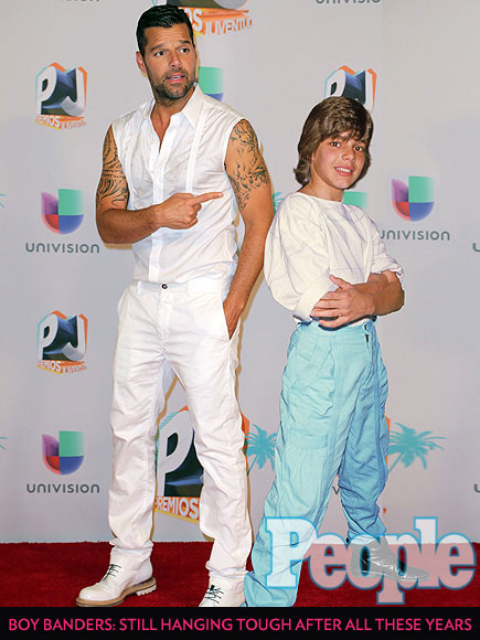 Backstreet Boys' Millennium Turns 15: See Nick Carter and Other Boy Band Hunks Posing with Their Younger Selves| Bobby Brown, Donnie Wahlberg, Joe Jonas, Justin Timberlake, Nick Carter, Nick Lachey, Ricky Martin, Zac Hanson, Group Class