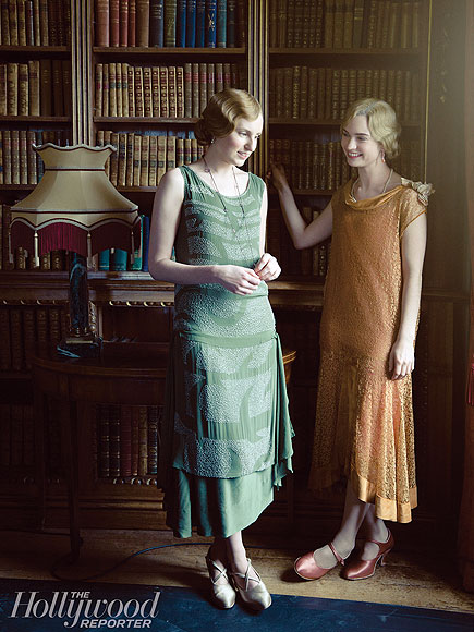 See Behind-the-Scenes Photos from the Upcoming Season of Downton Abbey| Downton Abbey, TV News, Hugh Bonneville, Julian Fellowes, Laura Carmichael, Maggie Smith, Michelle Dockery
