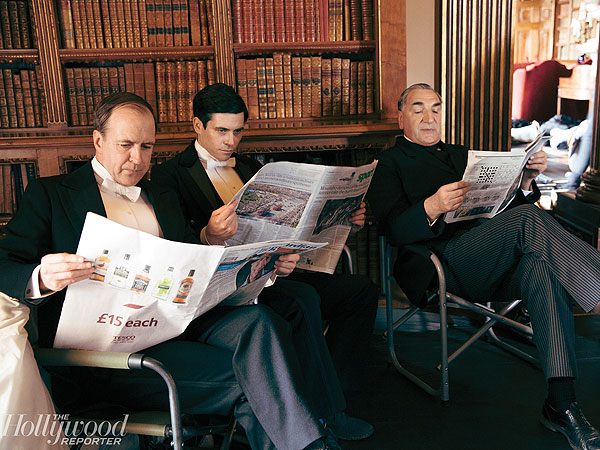 See Behind-the-Scenes Photos from the Upcoming Season of Downton Abbey| Downton Abbey, TV News, Hugh Bonneville, Julian Fellowes, Laura Carmichael, Maggie Smith, Michelle Dockery