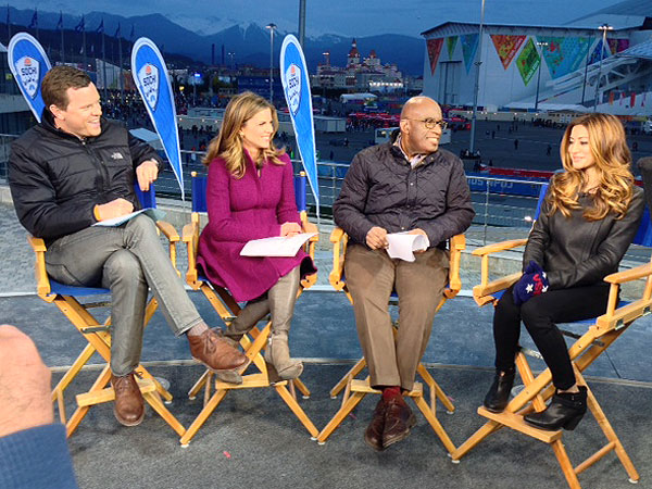 Noureen DeWulf's Olympics Blog: How the Today Show Crew Is Enjoying Sochi| Winter Olympics 2014, Today, Al Roker, Matt Lauer, Noureen DeWulf