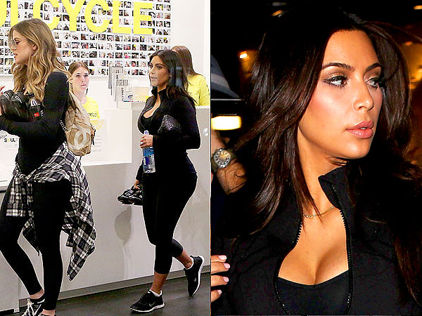 Kim Kardashian makeup gym