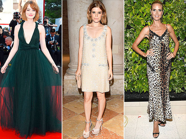 Emma Stone, Kate Mara and Heidi Klum red carpet looks